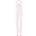 thumbnail image 3 of Penkiiy Body Stockings Crotchless Men's One-piece Stockings With Transparent Elastic Front And Back Hollow Crotch Sexy And Funny Stockings Tights Pink Tights, 3 of 3