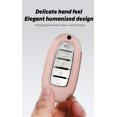 thumbnail image 3 of Key Fob Cover Compatible with Infiniti Q50 Q60 QX50 QX55 QX60 5 Button Keychain Case Holder Protector,Leather keychain-Pink, 3 of 7