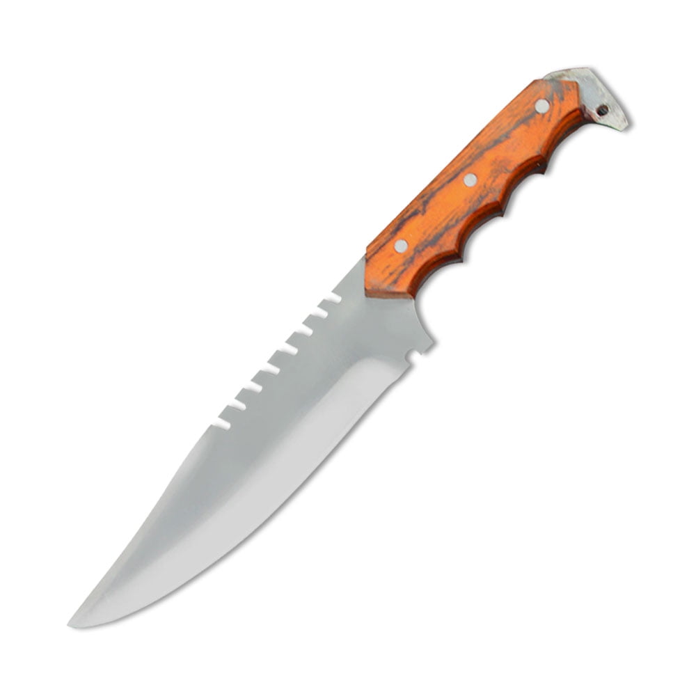 ALMAZAN® Custom Handmade Bushcraft Knife, Outdoor Knife, Camping, Survival Knife Hunting Carbon Steel Full Tang, Leather Sheath