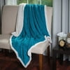 Somerset Home Plush Corduroy Sherpa Throw Blanket