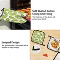thumbnail image 4 of Kiwi Fruit Slice 5 Pcs Kitchen Set Heat Resistant Oven Mitts and Non-Slip Pot Holders with Adjustable Cooking Apron, 4 of 6