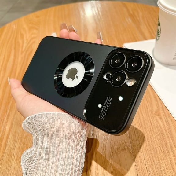 ELEHOLD for iPhone 11 Pro Max, Compatible with MagSafe Case,Acrylic Window Glass Camera Lens Protector,Shookproof Lightweight Anti-fingerprint Slim Matte Cover, black