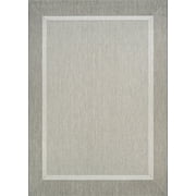 Couristan Recife Stria Texture 7'6" X 10'9" Ivory- Taupe Outdoor Rug