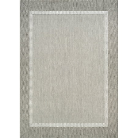 Couristan Recife Stria Texture 7'6" X 10'9" Ivory- Taupe Outdoor Rug