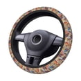 thumbnail image 2 of JUNZAN Funny Dogs Family Pattern Elastic Stretch Steering Wheel Cover Breathable,Anti-Slip,Fit Suvs,Vans,Sedans, Cars,Trucks,Universal Fit, 2 of 6