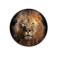 thumbnail image 2 of Creative Acrylic Clock Lion Pattern Uv Printed Wall Clock Household Bedroom Hanging Bar Decor Without Battery, 2 of 3
