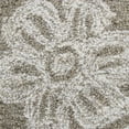 thumbnail image 3 of LR Home Clio 3' Round Gray/Ivory Floral Handmade Wool Indoor Area Rug, 3 of 5