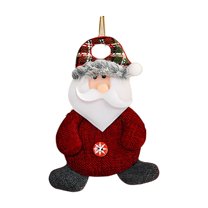 CuiLiyq Christmas Tree Ornaments, Cute Knitted Plush Christmas Dolls, For Family Festivals Wedding Party Ornaments and Christmas Gifts (Santa Claus)