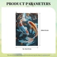 thumbnail image 4 of Lsque Cute Koi Fish Serenity Premium Golf Towel - Ultra Absorbent and Quick Drying Microfiber Towel with Carabiner - Gift for Men -24" X 16", 4 of 8