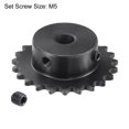 thumbnail image 3 of Uxcell Teeth Chain Sprocket Carbon Steel, with Set Screws 8mm, 3 of 6
