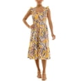 thumbnail image 5 of Nanette Lepore Women's Smocked Flutter Sleeve Midi Dress, Sizes XS-XXXL, 5 of 7