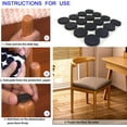 thumbnail image 5 of Lekou 144 Pack Felt Furniture Pads, 1 inch Self-Adhesive Anti-Slip Floor Protectors for Summer Home Use, Black, 5 of 10