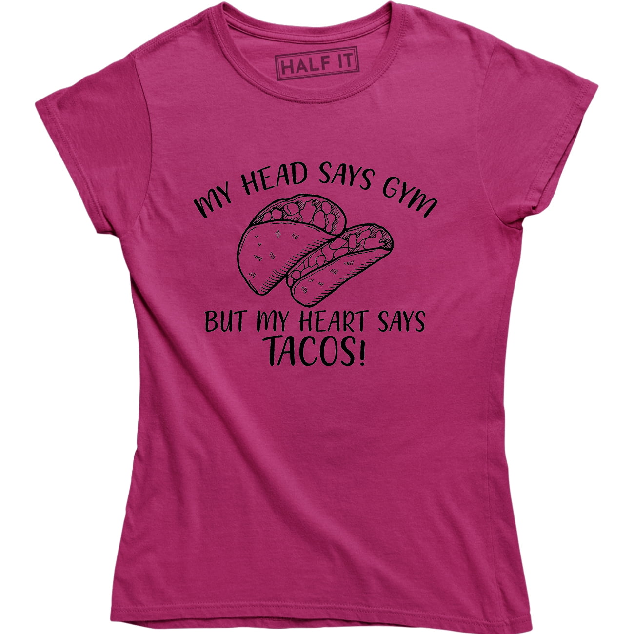 Its Taco Time T-Shirt Teen Girls Crop Tops Workout Gym Shirt Slim Fit Shirt