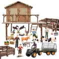 thumbnail image 1 of Figuras de animales de granja Toymany, 54 unidades, con Barn House Kids, 1 of 9