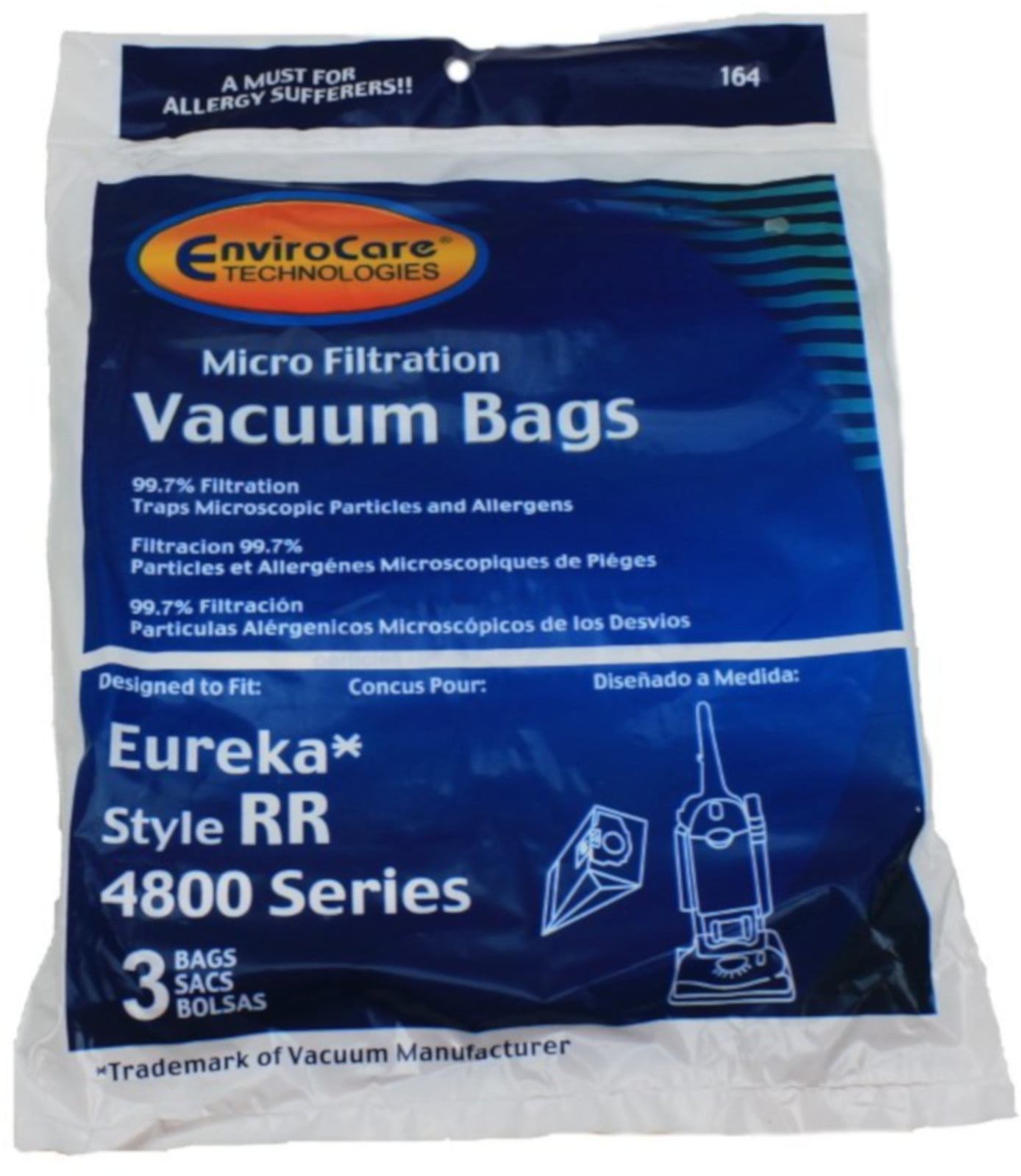 EnviroCare Style RR Vacuum Cleaner Bags Designed to Fit Eureka 4800