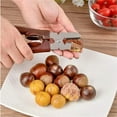 thumbnail image 4 of Oleegame 2PC Compact Serving Tongs Small Food Chestnut Peeling Shelling Scissors Nut Opener Multipurpose Tool Chestnut Tools & Home Improvement Brown, 4 of 7
