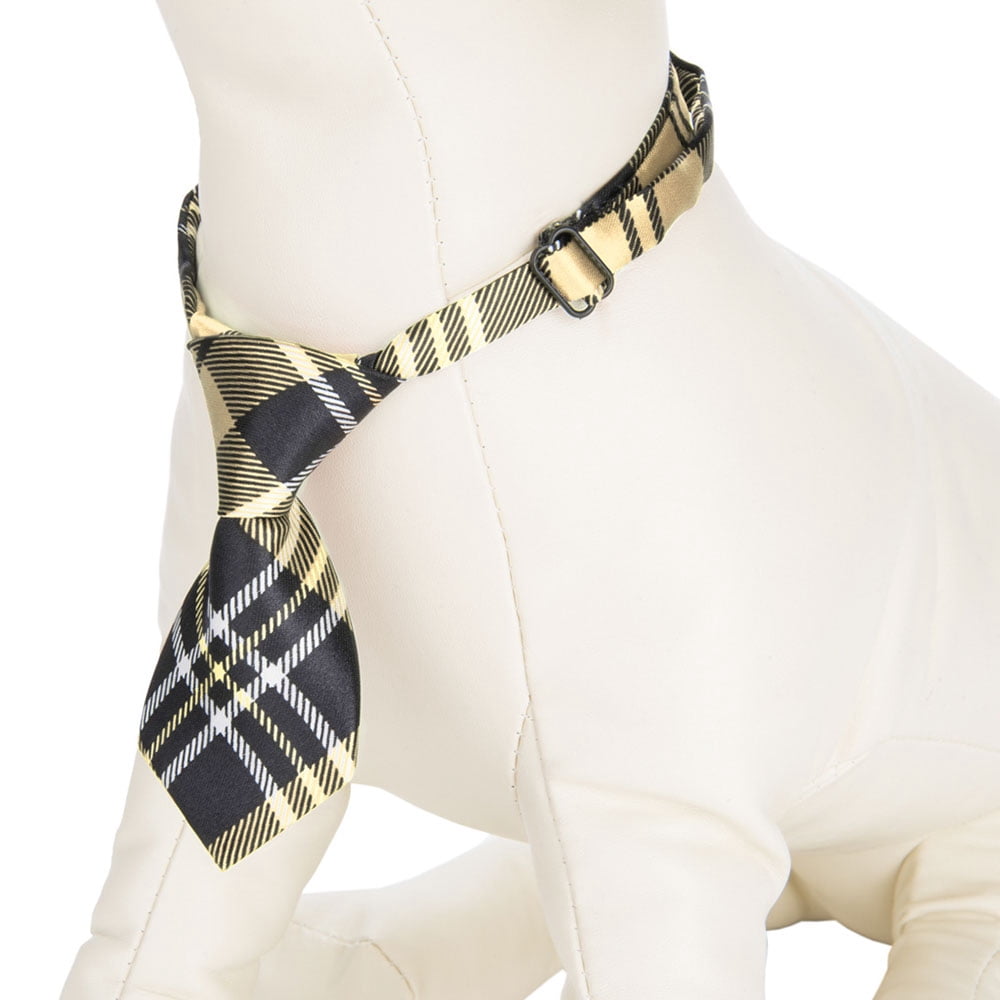 Pet Products Checker Plaid Necktie Collars For Small Dogs And Cats