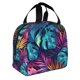 thumbnail image 2 of Easygdp Colorful Tropical Leaves Bolsa Térmica Premium - Tela Oxford Impermeable, Gran Capacidad, Bolsillo Frontal, Unisex para Trabajo, Escuela, Actividades al Aire Libre y Picnics, 2 of 8