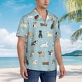 thumbnail image 5 of Xecao Dog Pets print Hawaiian shirt - a stylish short-sleeve button-down for men, perfect for casual beach and tropical outings., 5 of 9