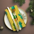 thumbnail image 3 of Bahomeck Cloth Napkins Set Of 4 Cute Cartoon Cacti In Pots Square Napkins Washable Dining Table Napkin For Home Holiday Wedding Party Dinner Decor 18*18 Inch, 3 of 3