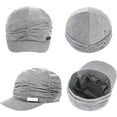 thumbnail image 3 of Yirtree Fashion Hat Pleated Peaked Cap with Brim Visor for Woman Ladies, Best for Daily Use, 3 of 8