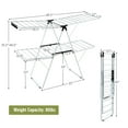 thumbnail image 7 of Topbuy Folding Clothes Drying Rack 2-Layer Portable Dryer with Height Adjustable Wings for Outdoor Indoor Use, 7 of 7