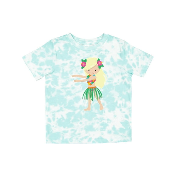 Inktastic Blonde Hula Girl Girls Toddler T-Shirt