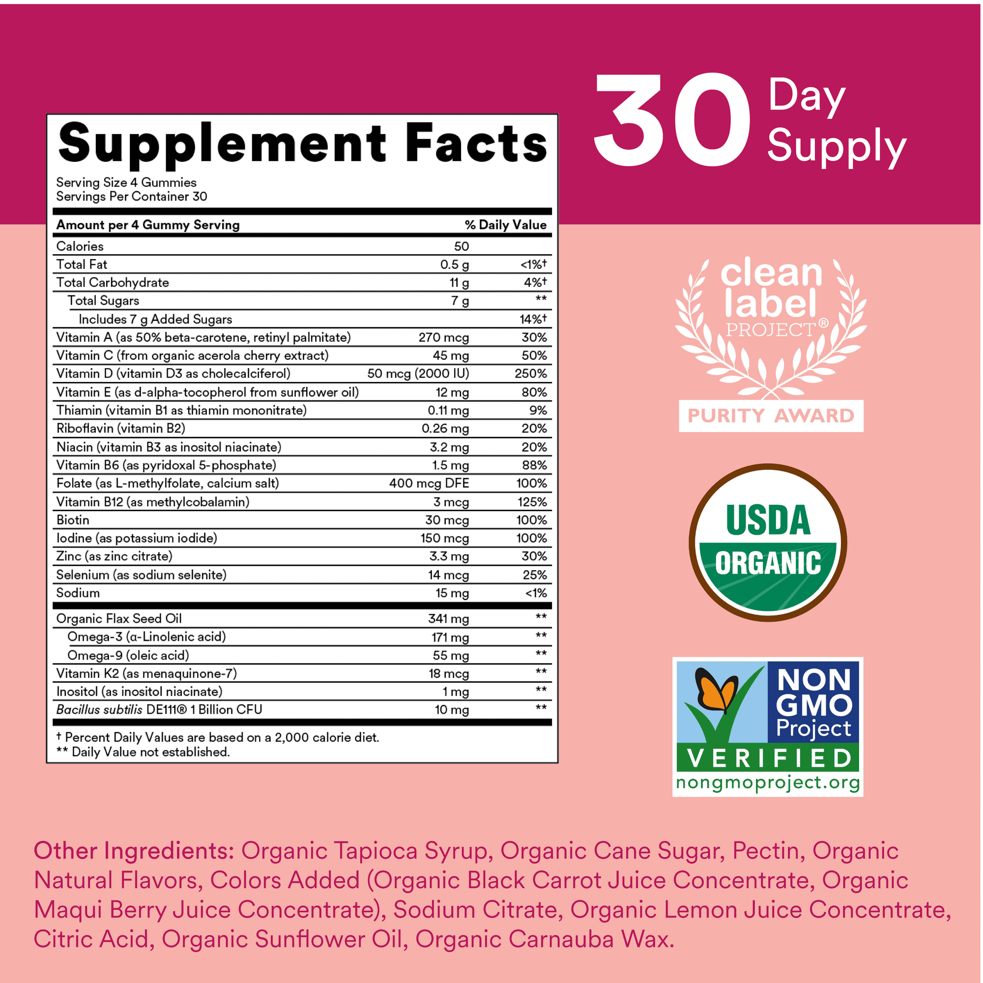 SmartyPants Women's Multivitamin Gummies with Omega 3s, 180 Ct (2-Pack)