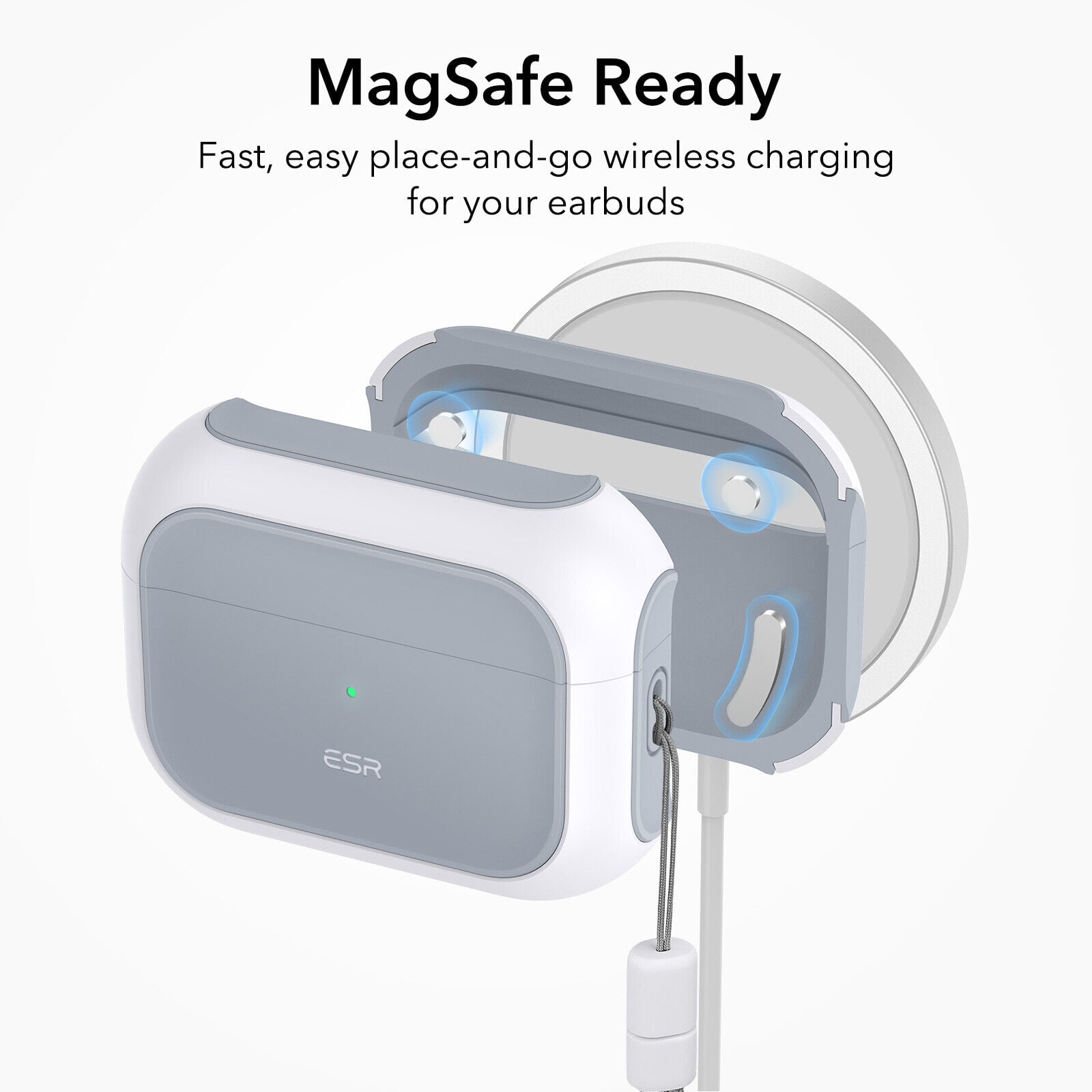 ESR Orbit Hybrid Case for AirPods Pro 2022 with HaloLock for AirPods Pro 2  MagSafe Case for funda Airpods Pro Drop Protection - AliExpress