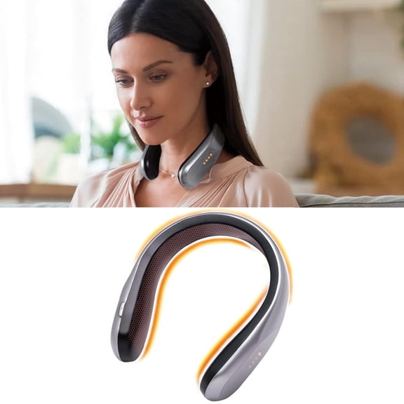 Portable Neck Warmer Black Battery 4 Speed Cordless USB Rechargeable Personal Heater, New