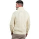 image 2 of SAOL Aran 100% Merino Wool Men's Zip Neck Fisherman Sweater Irish Traditional Cable Knit Cardigan Outdoor Pullover Jumper Made in Ireland