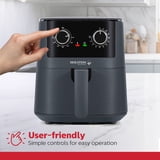 Holstein Housewares 4.4QT Air Fryer. Your All-in-One Culinary Solution. Air fry, roast, bake or grill. Adjustable temperature and time, Hot air technology and Dishwasher Safe, 1400W, Grey — image 6