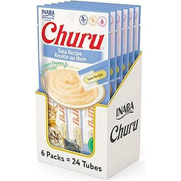 Churu Atún - Snack Premio Cremoso para Gatos - 4 tubos de 14 grs cu