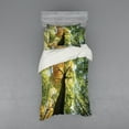 thumbnail image 2 of Ambesonne Tree Bedding Set 4 Pcs, Forest Autumn Growth Eco, Queen, Dark Brown Pale Green, 2 of 3