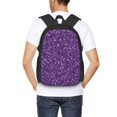 thumbnail image 4 of Easygdp Purple Glitter Mochila de Gran Capacidad Minimalista Ideal para Escuela, Viajes y Uso Diario, 4 of 6