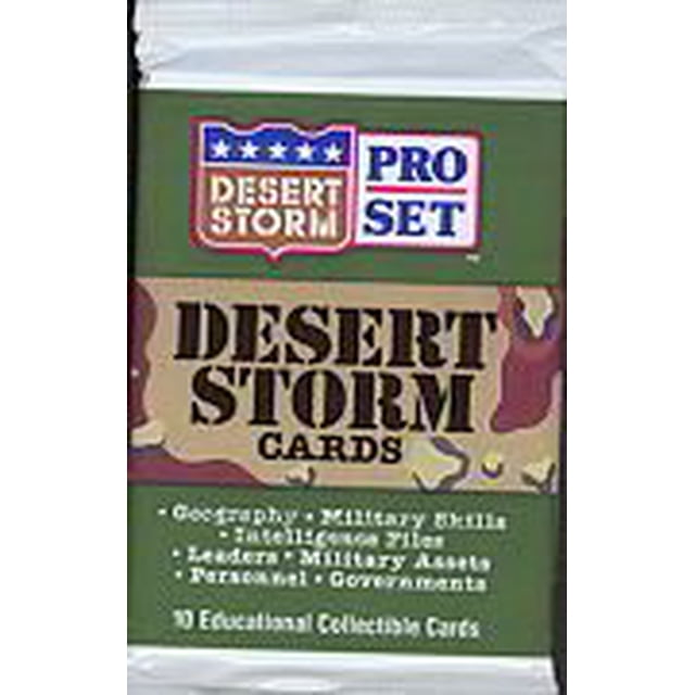 Set de tarjetas coleccionables Pro Set 1991 Desert Storm, paquete de 10
