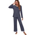 thumbnail image 4 of Pyjama à Manches Longues pour Femmes Col Rond Doux, 4 of 5
