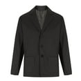thumbnail image 2 of Ahabrexf Jackets for Men, Casual Solid Turn Down Collar Button Pocket Long Sleeve Suit Jacket, 2 of 9