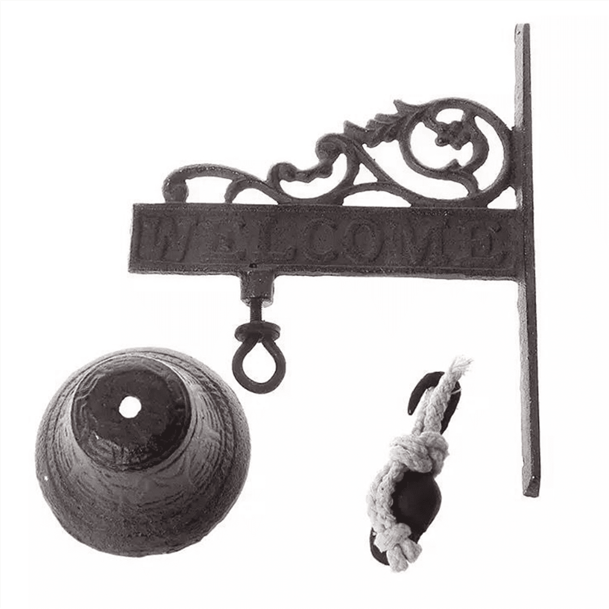 Vintage Garden Antique Doorbell, Vintage Large Cast Iron Wall Mounted Metal Doorbell,Suitable for Farmhou