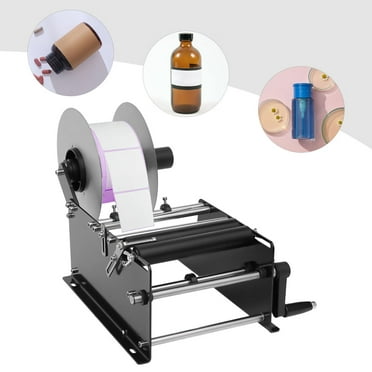 Wuzstar Manual Label Applicator,Sticker Label Printer Labeling Machine for Round Glass Plastic Metal Bottle