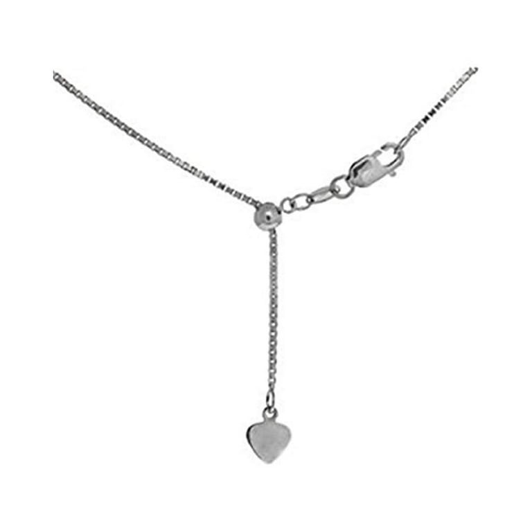 Adjustable Cable Chain .9mm Adjust to 22 inches Yellow Gold on Sterling Silver Adjustable Cable Chain .9mm Adjust to 22 inches Yellow Gold on Sterling Silver