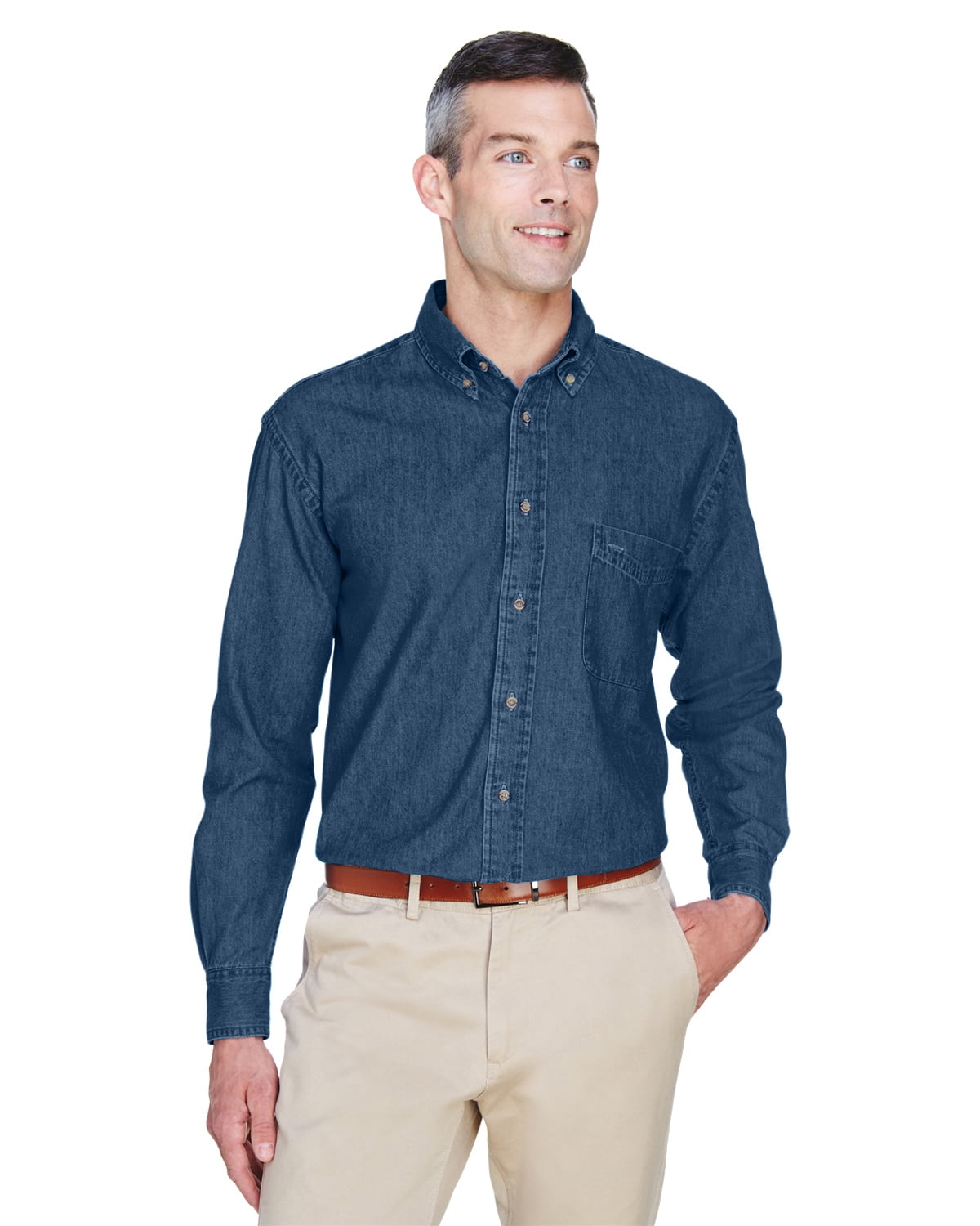 dark denim shirt mens