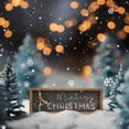 thumbnail image 3 of Parisloft Merry Christmas Farmhouse Wood Farmed Tabletop Sign, 3 of 10