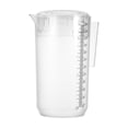 thumbnail image 1 of SHOWERORO Drinking Pitcher With Lid Plastic Water Pitcher Transparent Frosted Design Family Gatherings 1Set, 1 of 8