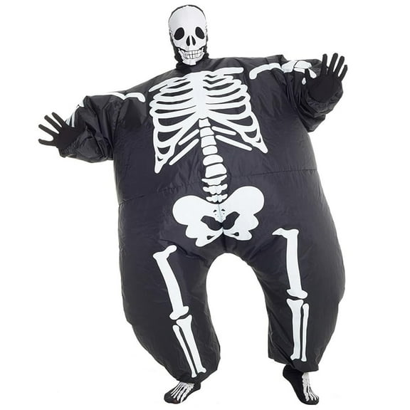 Morph Skeleton Megamorph Inflatable Halloween Costume For Unisex Black One Size