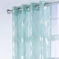 thumbnail image 1 of Stylemaster Home Products Delancey Metallic Print Sheer Grommet Panel, 55 by 84-Inch, Teal, 1 of 3