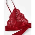 thumbnail image 2 of La Belle Fantastique Red / Black Bow Tie Lingerie Set Sexy | Gift for Her | Sexy Lace 2 Piece, 2 of 2