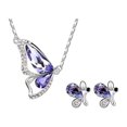 thumbnail image 2 of Collier Mode Lune Éclaboussures Collier Papillon Boucles d'Oreilles Ensemble Collier Boucles d'Oreilles, 2 of 9
