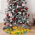 thumbnail image 5 of KLL 30" Christmas Tree Skirt Horse Sunflowers Xmas Tree Skirts Mat for New Year Xmas Holiday Party Indoor Outdoor Home Decoration, 5 of 7