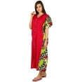 thumbnail image 3 of Bimba Womens Cotton Kaftan Long Pannel Kimono Caftan Elastic Waist Night Wear, 3 of 8